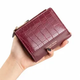 small Women's Wallet Female Crocodile Pattern Zipper Coin Purses Luxury Designer Card Holder Clutch Ladies Mey Bags Handbags 02Ha#