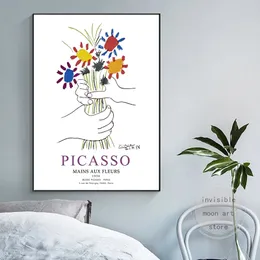 Pablo Picasso Artrict Artwork Series Art Posters Guernica ، Bouquet ، Dog Dachshund Canvas Painting Wall Prints Decor