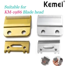 Trimmers Kemei KM1986 Professional Clipper Clipper Blade Silver Silver Golden Plade Hair Trimmer Carton Steel Accessories Blade