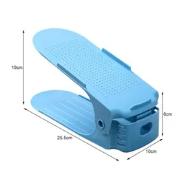 1pc Organizador de sapatos ajustável calçados duplos de camada dupla suporta espaço para economia de espaço para economia de armário de armário Sapat Shoes