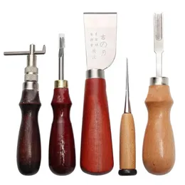 Strumenti artigianali in pelle kit kit awl anori set di set di cuciture a mano da cucire intaglio lavoro sella accessori da sella