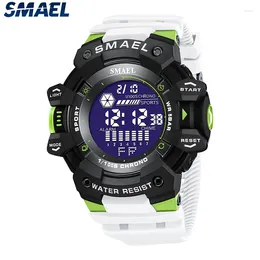 Wristwatches 2024 Men Watches Luxury Man Military Watch SMAEL 8050 Waterproof Big Dial Fashion LED Backlight Sport Digital For