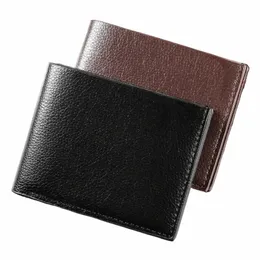 1pc Men's Wallet Genuine Leather Men Wallets Premium Product Real Cowhide Wallets for Man Short Black Walet Portefeuille Homme i11p#