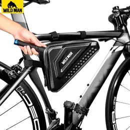 Wild Man Hard Shell Mountain Bike Frame Bag Regenproofes Fahrradwerkzeuge Bag Fahrrad Dreiecksbag Zubehör 3L 1.5L 1.2l