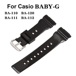 Casio G-Shock Baby-G BA110 BA111 BA112 BA130 BA120 스마트 워치 액세서리 팔찌 벨트 용 고무 스트랩 시계 밴드 팔찌