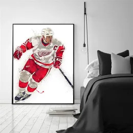 Poster Hockey Player Portrait Canvas Print Home Wall Art Room Living Room Bedroom Decor Painting Picture Unframed