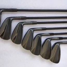 Novo conjunto de ferro preto 790 Irons Sier Golf Clubs 4-9p R/S Flex Aço eixo com tampa da cabeça (Order sem comentários Padrão preto)