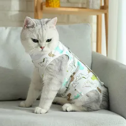 Dobrze zszyty ładne koty ochronne garnitur od piersi przyjazny dla skóry kombinezon odzyskiwania zwierząt domowych łatwy do czyszczenia dla kotka