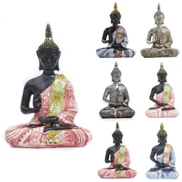 Buda grande no sudeste da Ásia Red Antique resina artesanato criativo Presente de decoração de decoração de peças de decoração Y240401