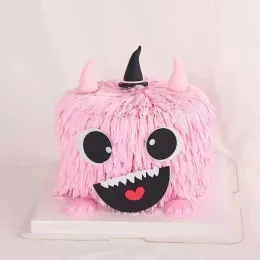 Halloween Cake Topper Cute Monster Cake Bands Black Buon compleanno Baby Shower per la cottura da forno