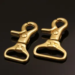 1x Solid Brass Trigger Clips Swivel Eye Bolt Snap Hook Lobster Clasps for Leather Craft Bag Strap Belt Webbing Pet Rope Leashes