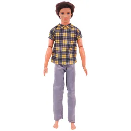 Ken bambola bambola bambola quotidianamente abiti casual camicia+pantaloni abiti da festa per matrimoni abiti da bambola maschio per 30 cm Accessori per bambole Ken
