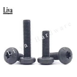 Vite della padella Torx 10-50pcs M2/M2.5/M3/M4/M5/M6 Grado 10.9 Vietta a testa di sicurezza Torx a prova di manomissione in acciaio nero.