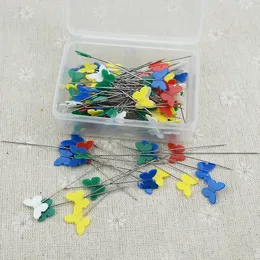 500pcs de retalhos de retalhos de agulha floresta de borboleta pino de bordado de cabeça colorida para ferramentas de colchas de diy acessórios de costura