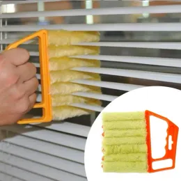 7 أداة نظافة غبار الأصابع مفيدة منظف مكيف الهواء النافذة الألياف الدقيقة مع تنظيف أعمى في البندقية القابلة للغسل