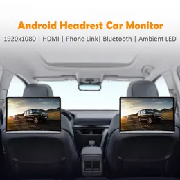 Android 11 자동차 TV 헤드 레스트 모니터 아동 후방 자동차 화면 1920x1080 자동차 뒷좌석 스크린 용 HDMI TV 모니터 헤드 레스트 모니터