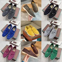 Summer Walk Slaafers Loro Klavier Herren Frau Kleid flach mit niedrigem Wildleder Leder Moccasins Komfort Loaf Casual Schuhe Sneaker Senden Schuhe und Staubbeutel T0BX#