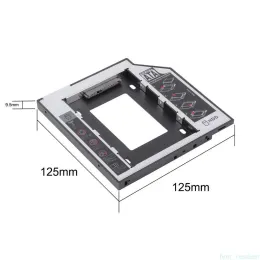 エンクロージャー9.5mm SATA HDD SSDハードドライブディスクキャディ/エイリアンウェア用ブラケットM14X R2 17 R1 X51 R2