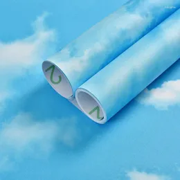 배경 화면 3D 푸른 하늘 흰 구름 벽지 거실 침실 장식 그림 분리 가능