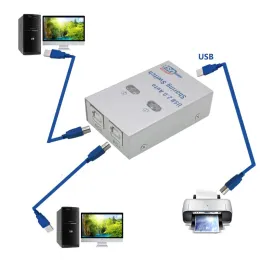 Hubs USB Hub USB Auto Sharing Switch für 2/4 Computerfreigabedrucker unterstützt 2/4 Computer zum Freigeben 1 USB -Gerät