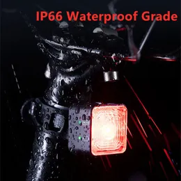 120 Lumen Bike Light Smart Brake Sensing Leace Lamp 5 Gears USB Charge Headproof Headproof Light Light Accesorios Para Bicicletas