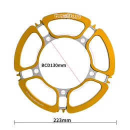 47/53/56T -Kettenringkette Wheelscheibe mit Schild 130 BCD -Legierung BMX -Kettenschrittklapprad BMX -Kettenrad -Radfahrradzahn