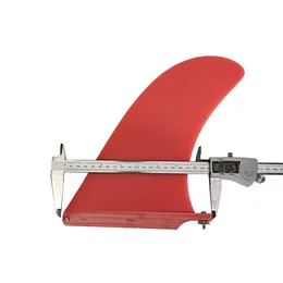 Fiberglass Longboard Surf Fin 9.5/10 Inch Blue/Red Single Fin For
