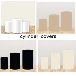 Pure White Utility Pedestal Covers Solid Black Plinth Cover Printed Fabric Pedestal Cover Table Cloth