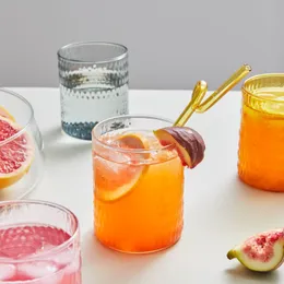 Nordisk stil färgglaste kopp modern muggar dricker kall dryck glasögon värmesistent varmt vatten glas lazzy hus