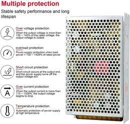 محول محول الإضاءة لعملية الطاقة المختبرية 12V 220V 110V AC DC 12V Volt 1A 2A 3A 5A 6A 8A 10A 12A 15A 20A 25A 30A 33A 50A