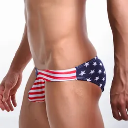 MENS BOXER UNDURE AMERICA American Flag Stars Stripes Briefs Underpants Sexy American Flag Stamping Boy Mago Majtki Meskie