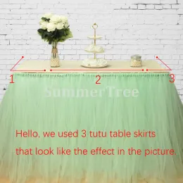 100 cm tyllbord kjol underland bord tutu kjol bröllop födelsedag baby shower hem bankett fest dekoration