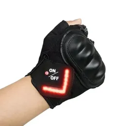 Светодиодный поворот сигнал велосипедной перчатки1 Пара сенсорного экрана езда на велосипедных велосипедных перчатках.