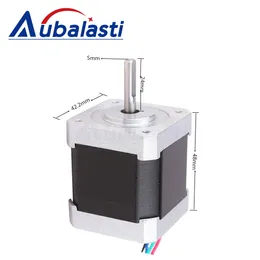 Aubalasti Nema 17 Stepper Motor 42Ncm 1.7A 2 Phase 40mm Stepper Motor 4-lead for 3D printer CNC Engraving Milling Machine