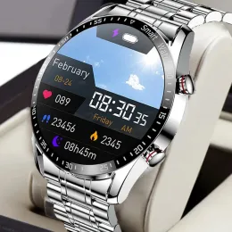 시계 새로운 ECG+PPG Smart Watch Men Bluetooth Call Smart Clock Sports Fitness Tracker Smartwatch 2022 Android iOS 용 Smart Watch