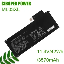 Batteries CP Genuine Laptop Battery ML03XL 11.4V/42WH/3570mAh For X2 12A000 12A001DX HSTNNIB7D 814277005 8139991C1 ML03XL TPNQ165