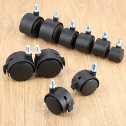 1pc Ersatz stiller Schwenkfleisch Office Stuhl Schwarze Plastikmöbel Hardware Sofa Räder Rolling Roller Caster 8mm 10 mm