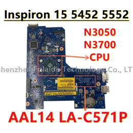 Moderkort AAL14 LAC571P för Dell Inspiron 14 5452 15 5552 Laptop Motherboard med N3050 N3700 CPU CN0F77J1 0F77J1 CN06KW6N 06KW6N DDR3