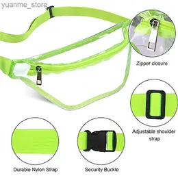 Sport Bags Clear Fanny Pack Clear Bags for Women Man Sports Waist Pack Approved Waist Pack Waterproof Zipper Transparent Fanny Pack Y240410