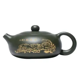 NLSLASI Chinese Yixing Teapot Purple Clay Filter Xishi Teapots Beauty Kettle Raw Ore Green Clay Handmade Tea Set Authentic 170ml