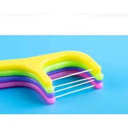 52 pezzi/scatola a filo filo filo filo fiocnamante per bambini in plastica per bambini pacchetto familiare dettagli a filo interdentale per la pulizia dei denti per bambini