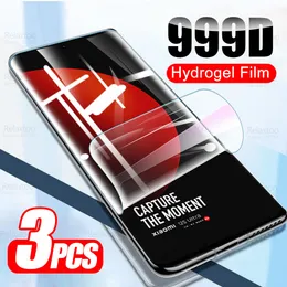 3Pcs 999D Curved Soft Hydrogel Film For Xiaomi Mi 12S Ultra 5G Xaomi Xiami Mi12S Pro Dimensity 12 S Screen Protector Not Glass