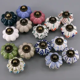 1x Hot Selling Pumpkins Knobs Ceramic Kitchen Cupboard Cabinet Wardrobe Baby Children Room Pull Drawer 33mm Porcelain Handle