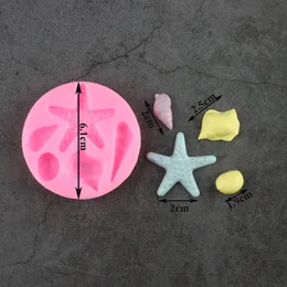 Ocean Series Theme Cake Silicone Mold DIY Party Cake Decorating Tools Shell Starfish Chocolate Molds Polymer Candy Clay Moulds