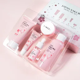 Sakura Hautpflege Sets Gesicht Cream Eye Creme Gesichtsreiniger Akne Blackhead Remover koreanische Kosmetik Gesichtspflege Augen Pflege Hautpflege