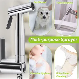 Handheld Toilet Bidet Sprayer Set Sprayer Guns Shower Handheld Hand Bidet Faucet Bath Tap Hand Sprayer Shower Head