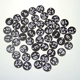 Digital Number Card Pubs Restaurants Clubs 1 to 50 Engraved 35mm Discs Table Numbers Locker Hand Card Storage Card ZXX1106