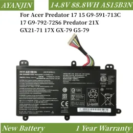 Batteries AS15B3N 14.8V 88.8WH Laptop Battery for Acer Predator 17 15 G9591713C 17 G979272S6 Predator 21X GX2171 17X GX79 G579