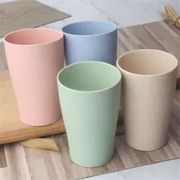 4 pezzi/set tazza di paglia di grano tazza multifunzionale in plastica di plastica da caffè a tazza da bere tazze per bambini riutilizzabili tazze da tè portatili