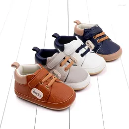 Primeiros Walkers Baby Shoes Sneaker Casual Spring e Autumn Soft PU TPR ÚNICO Anti-deslizamento fofo confortável de alta qualidade por 0-6-12 meses